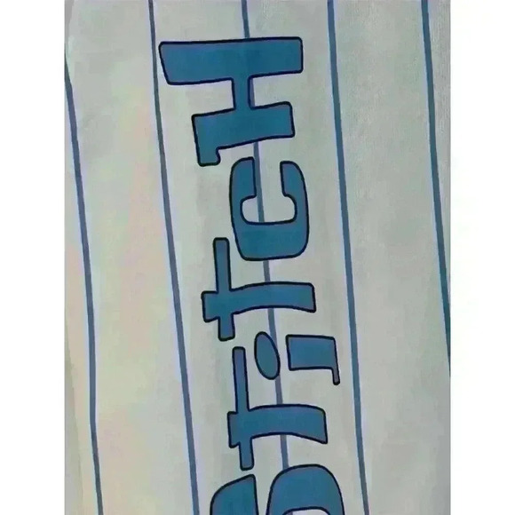 Disney Lilo & Stitch Unisex Blue Striped Baseball Jersey Size L - Picture 3 of 15